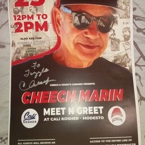Autographed Cheech Marin poster